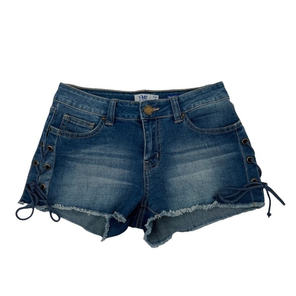 YMI Pants - YMI Mid-Rise Cut Off Lace Up Shorts Size 1 Women's